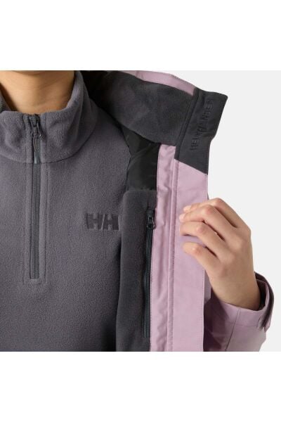 Helly Hansen Crew Hooded Midlayer 2.0 kadın Purple Clay (Lila) kapüşonlu polarlı mont HHA.34447-HHA.676