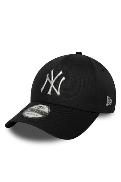 New Era Metallic 9FORTY NEYYAN unisex siyah şapka 60771846