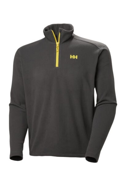HELLY HANSEN Mount Fleece antrasit erkek yarım fermuarlı polar; sıcak tutan, nefes alabilen ve tüylenmeyen yapısıyla GEX’te.