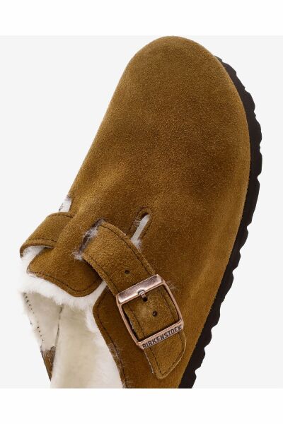 Birkenstock Boston Fell Vl Laf Kahverengi Terlik 1001141