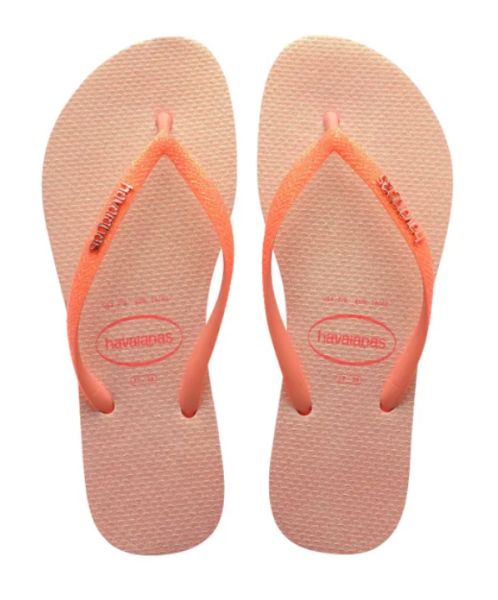 Havaianas Slim Glitter Iridescent Peach Rose Kadın Terlik  5567