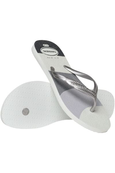 HAVAIANAS Fantasia Gloss Beyaz/Gümüş Kadın Parmak Arası Terlik 4145643-0535