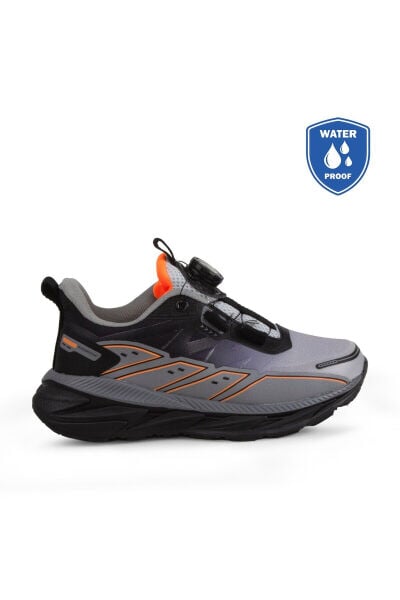 Buckhead Hynde erkek çocuk koyu gri/turuncu su geçirmez outdoor ayakkabı BUCK3116-Dark Grey-Orange