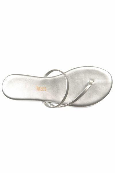 Kadın Silver Tek Bant Şık Günlük Parmak Arası Terlik TK-4010