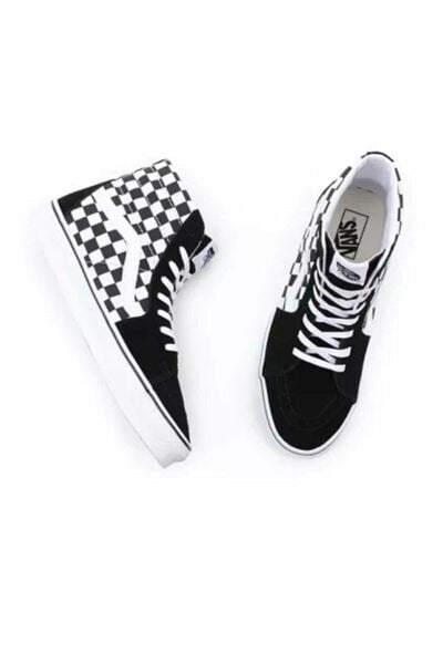 VANS Sk8-Hi Checkerboard Siyah Beyaz Unisex Sneaker Ayakkabı VN0A32QGHRK