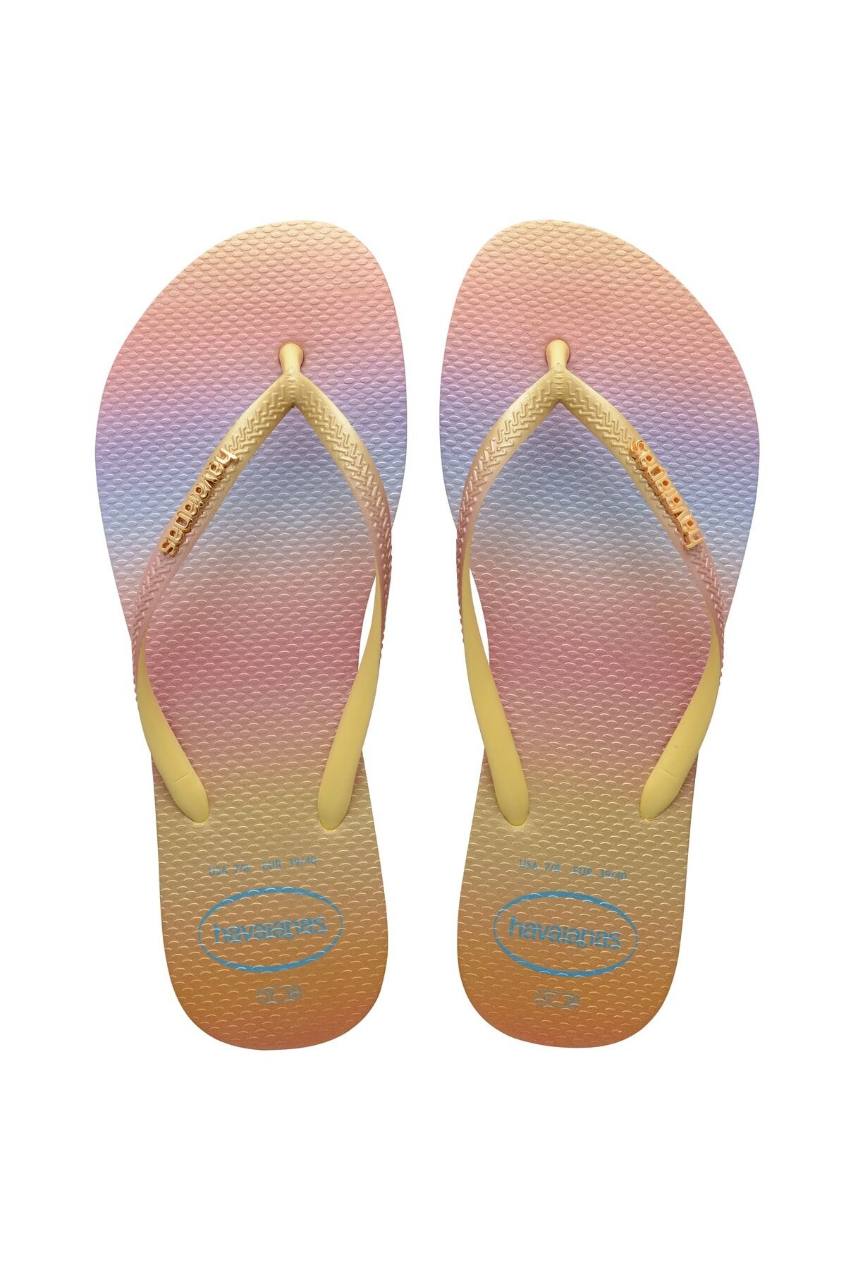 Slim Gradient Sunset Yellow Pixel Kadın Terlik 4146908-1732