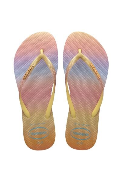 Slim Gradient Sunset Yellow Pixel Kadın Terlik 4146908-1732