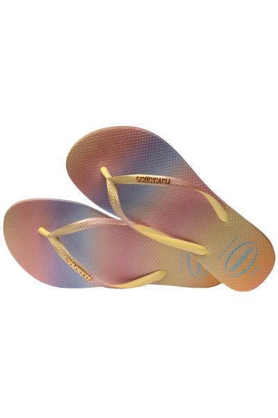 Slim Gradient Sunset Yellow Pixel Kadın Terlik 4146908-1732