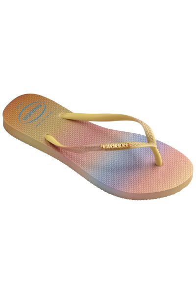 Slim Gradient Sunset Yellow Pixel Kadın Terlik 4146908-1732