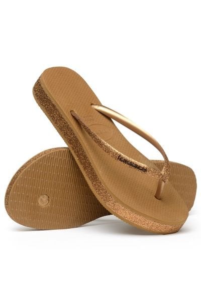 Havaianas Slim Platform Sparkle Bronze 4147256-1856