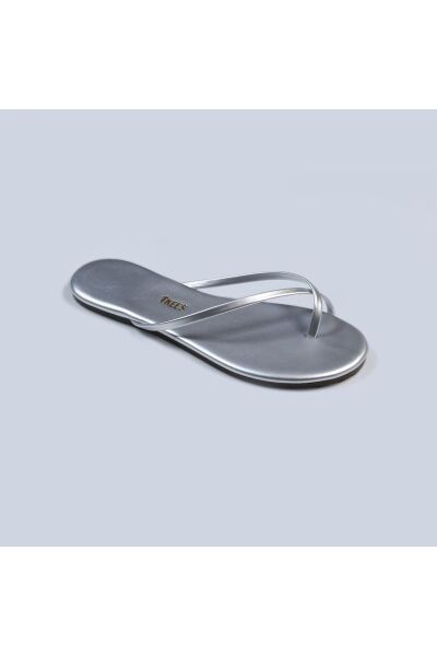 TKEES Cross Strap Silver (Gümüş) Kadın Çapraz Parmak Arası Terlik TK-3020