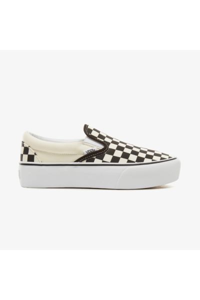 Vans Classic Slip-On Platform Unisex Siyah Bej Sneaker VN00018EBWW1