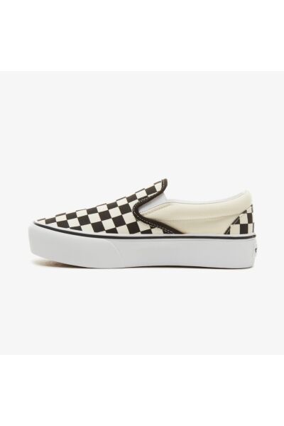 VANS Classic Slip-On Platform Siyah/Beyaz Damalı Kadın Ayakkabı VN00018EBWW1