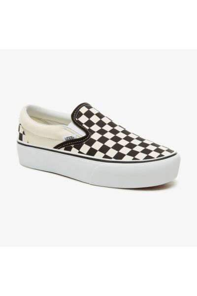 Vans Classic Slip-On Platform Unisex Siyah Bej Sneaker VN00018EBWW1