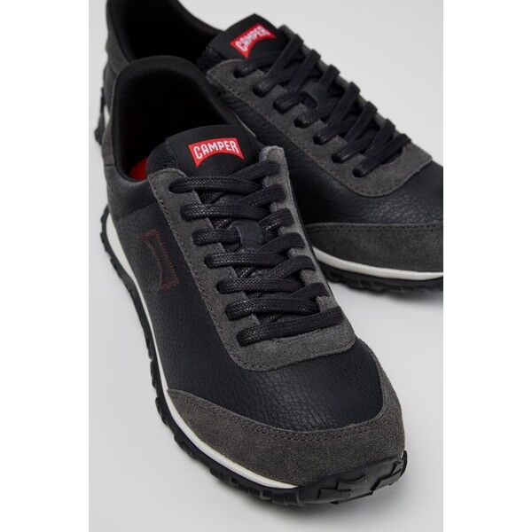 Camper Drift Walk kadın siyah/gri deri ve nubuk sneaker K201885-009