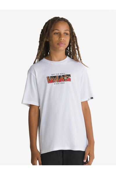 VANS Digi Flames Beyaz Kadın T-Shirt VN000GCZWHT1