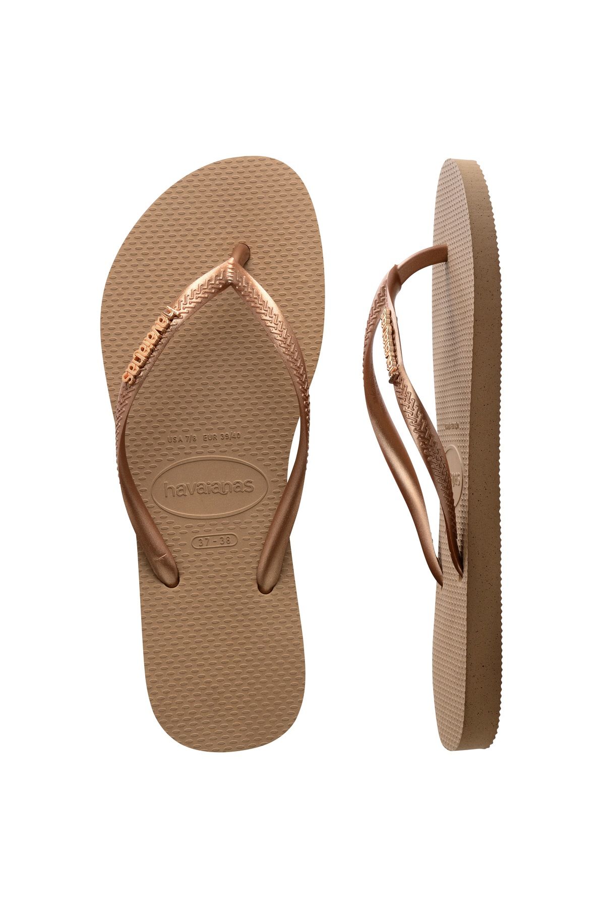 Havaianas Slim Logo Metallic Rose Gold 3581